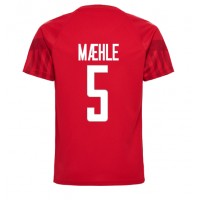 Billiga Danmark Joakim Maehle #5 Hemma fotbollskläder VM 2022 Kortärmad